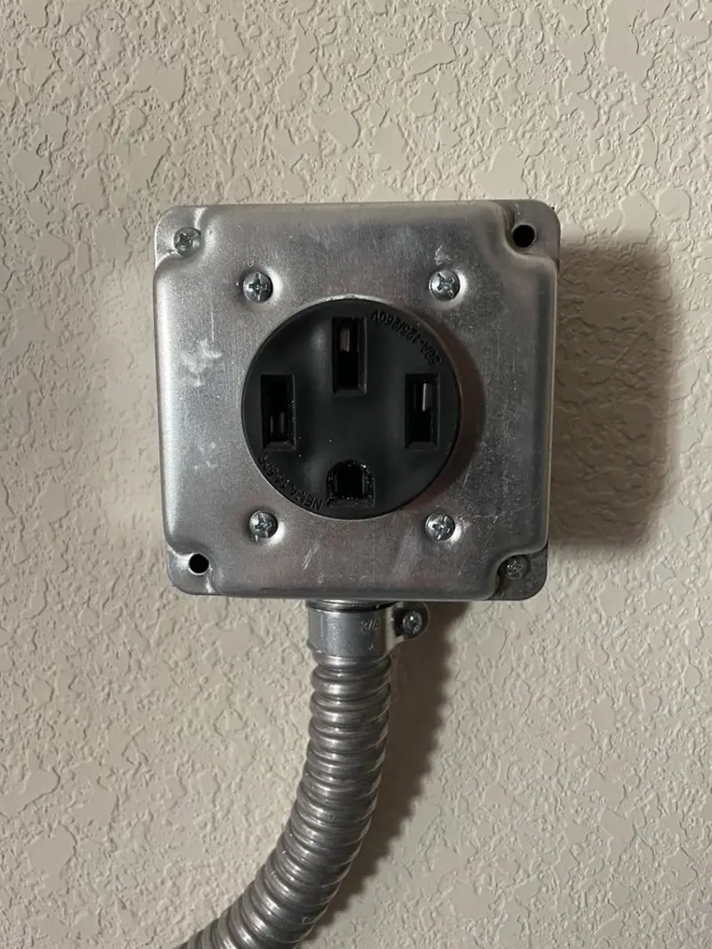 NEMA 14-50 outlet installed for Electrical Panel Upgrade in Minot